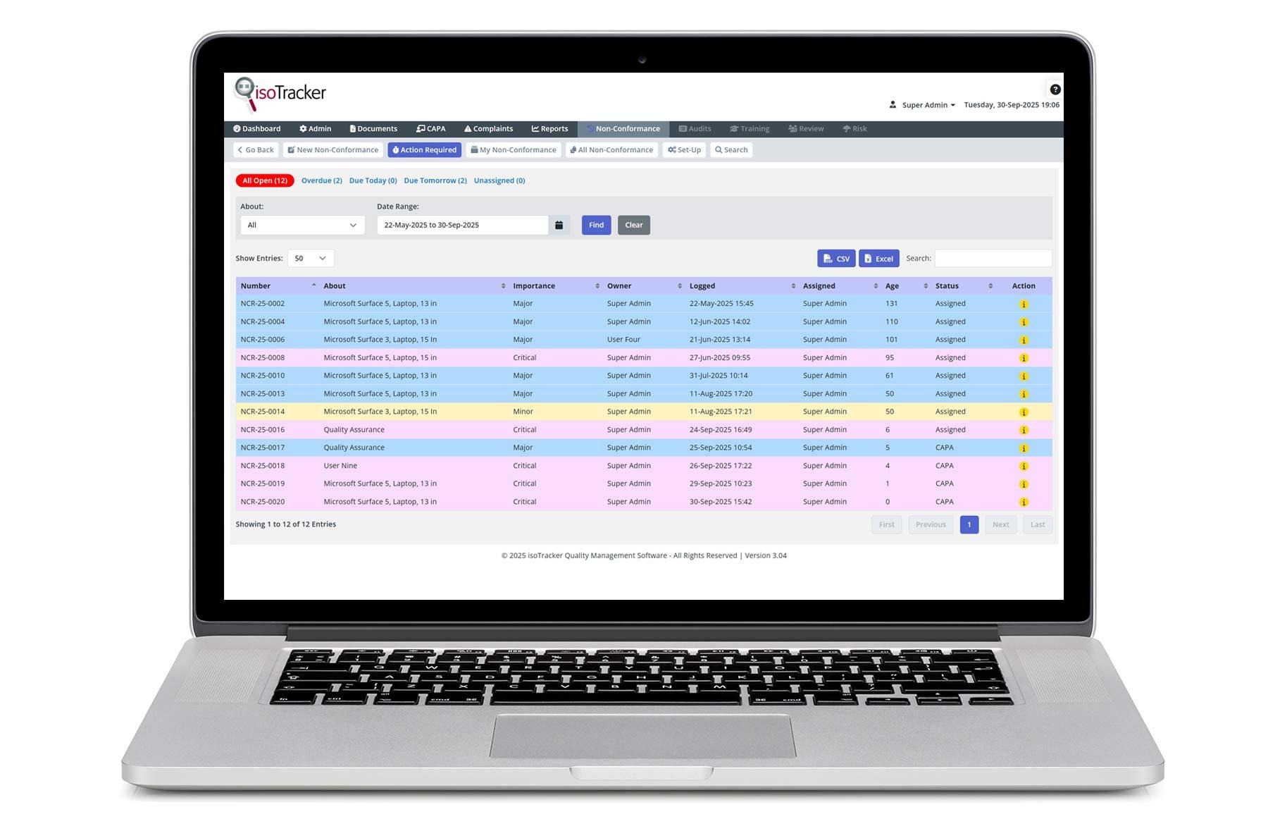 Non-Conformance Management Software